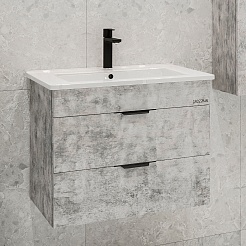 Grossman Мебель для ванной Кросс 65 подвесная бетон – фотография-7
